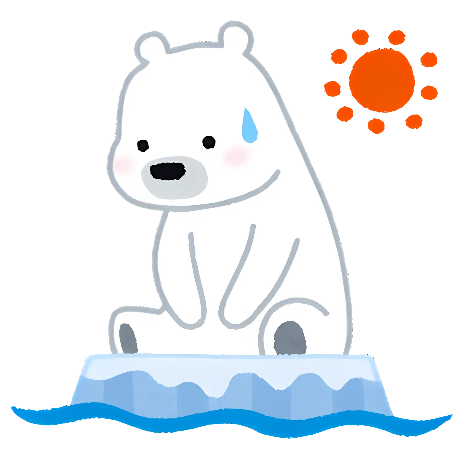 Polar Bear on Melting Iceberg