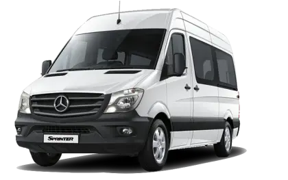 White Mercedes Sprinter Van for Business Use