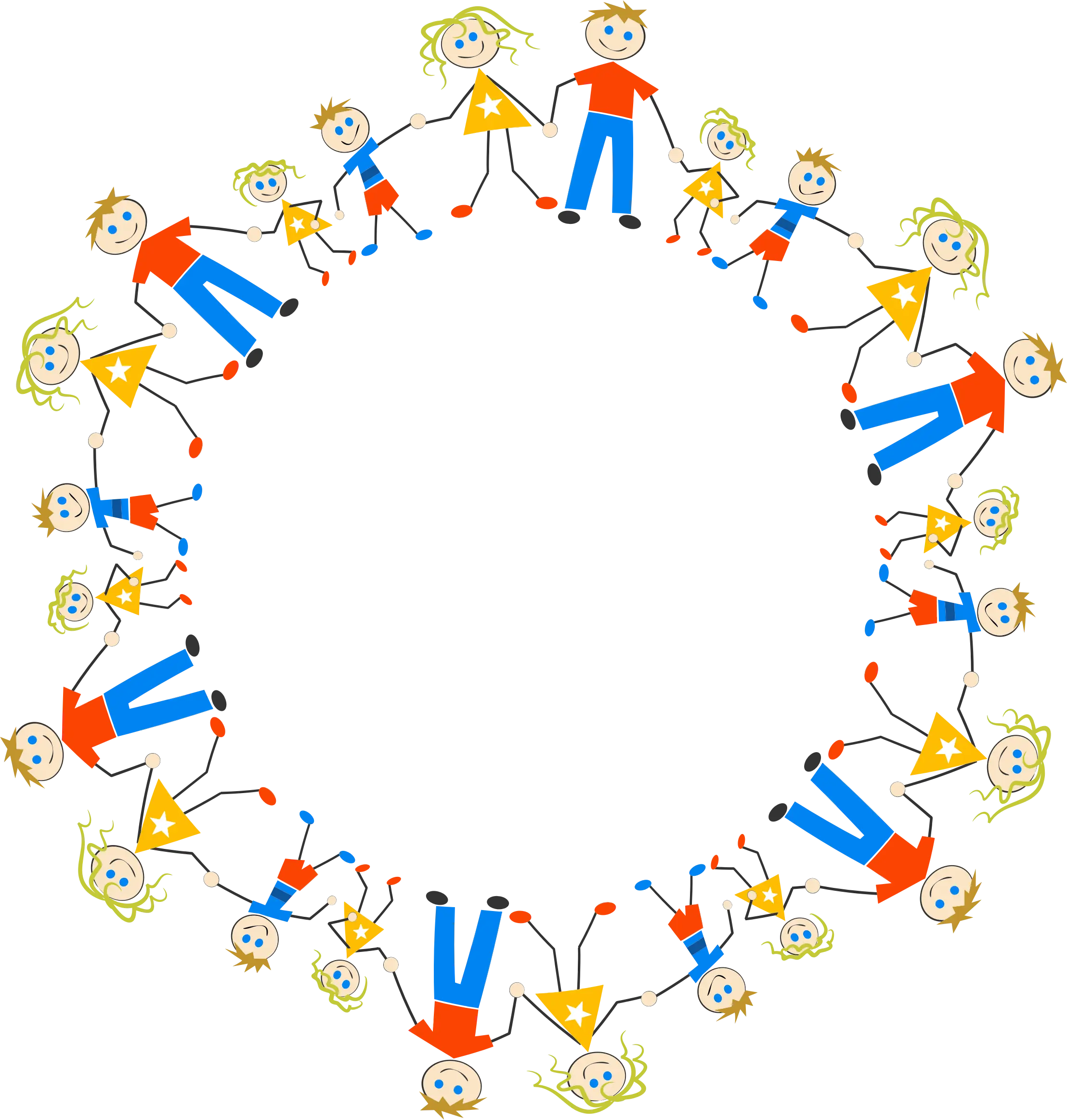 Circle of Stick Figures