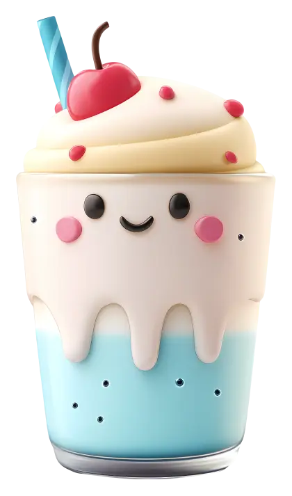 Playful Cartoon Milkshake