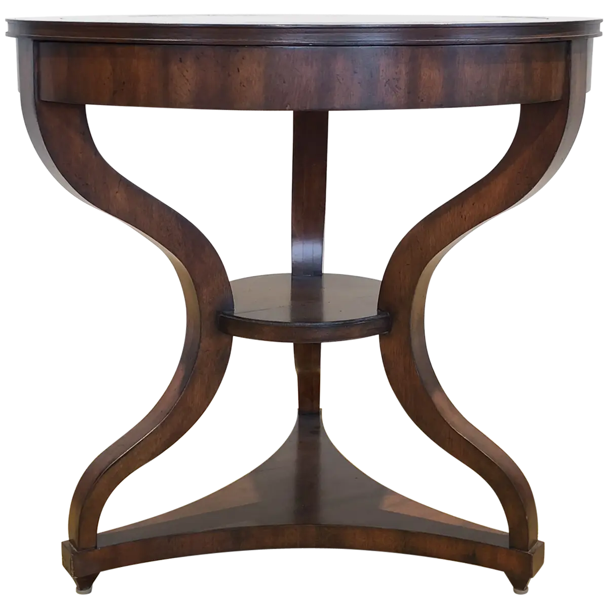 Modern Wooden End Table with Curved Design
