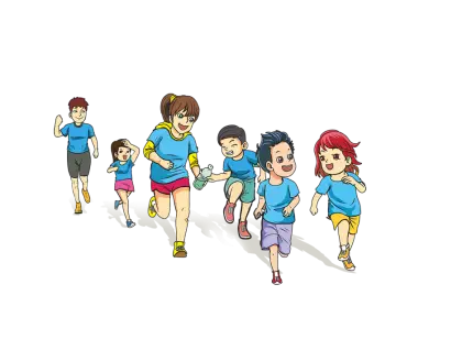 Kids Running in Relay Activity