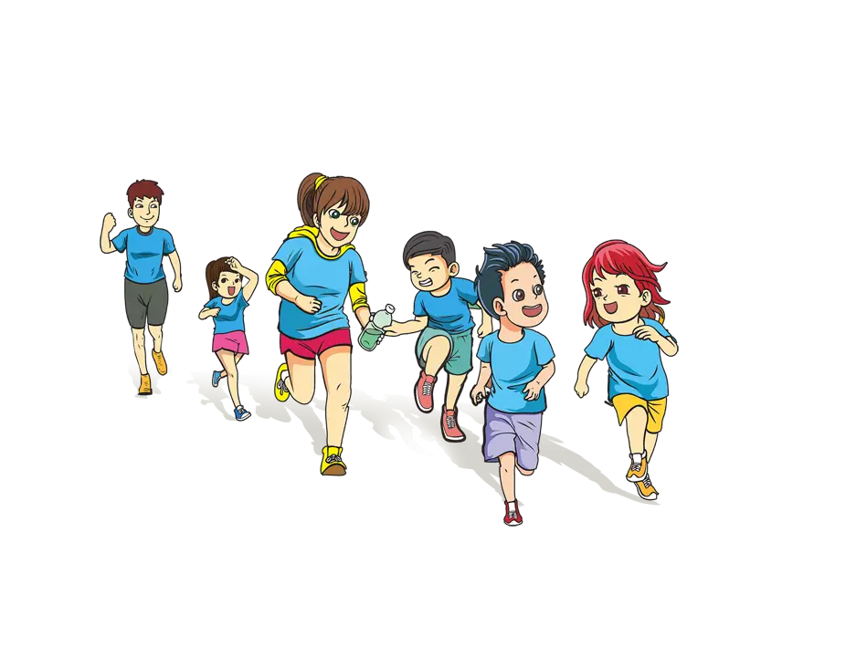 Kids Running in Relay Activity