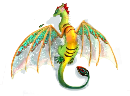 Vibrant Colorful Dragon Design