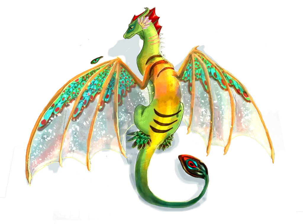 Vibrant Colorful Dragon Design