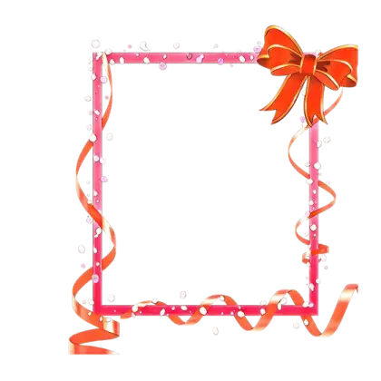 Decorative Frame with Red Ribbon Bow