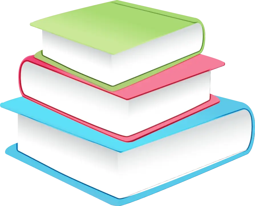 Stack of Colorful Books Illustration