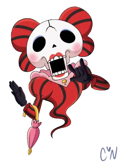 Red Skeleton Cartoon Character