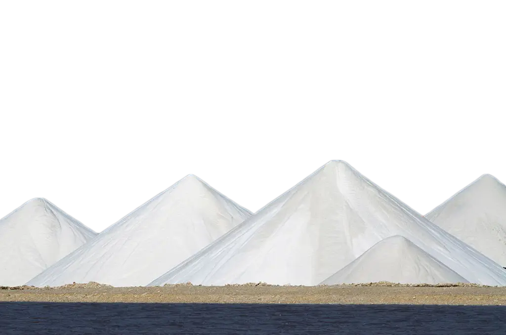 Salt Piles in Landscape