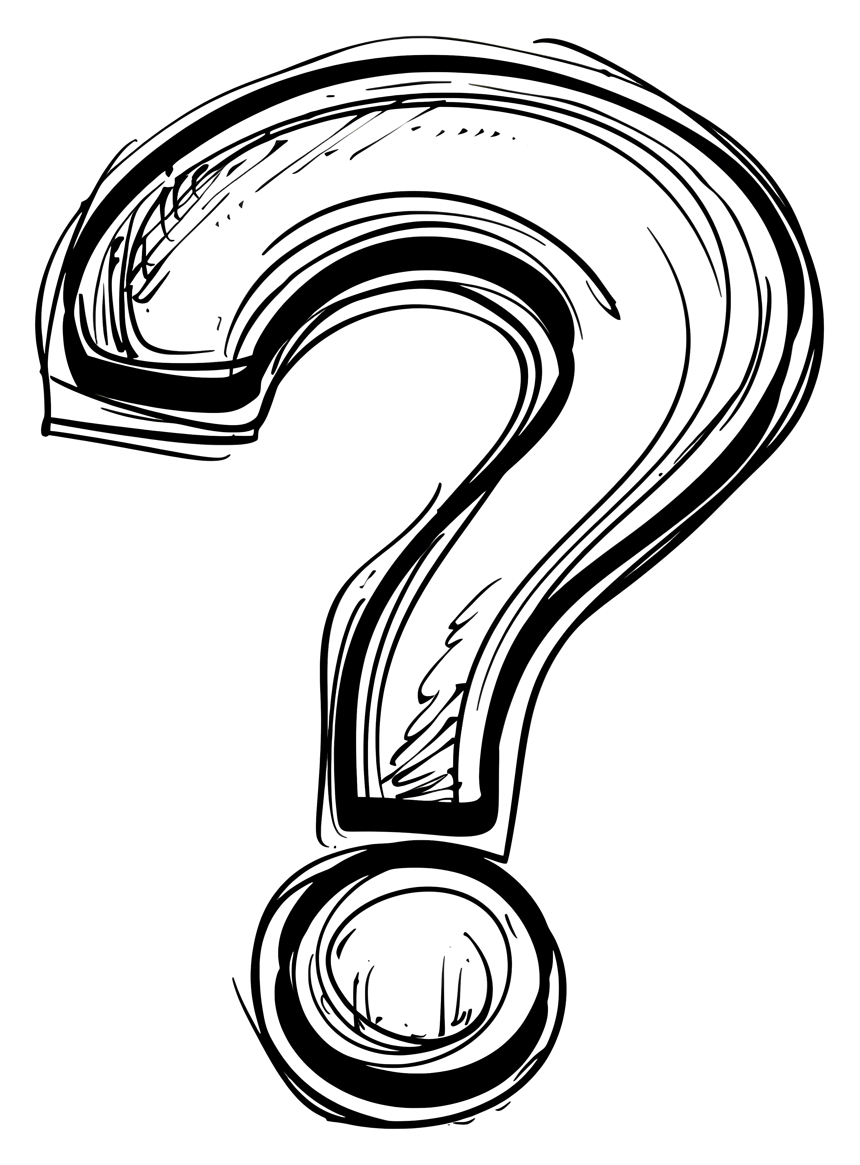 Hand-Drawn Question Mark Illustration