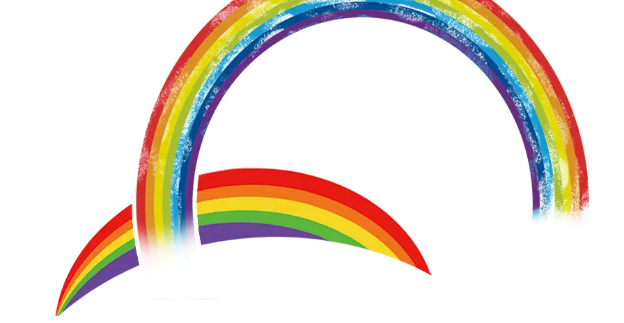 Colorful Crossing Rainbows