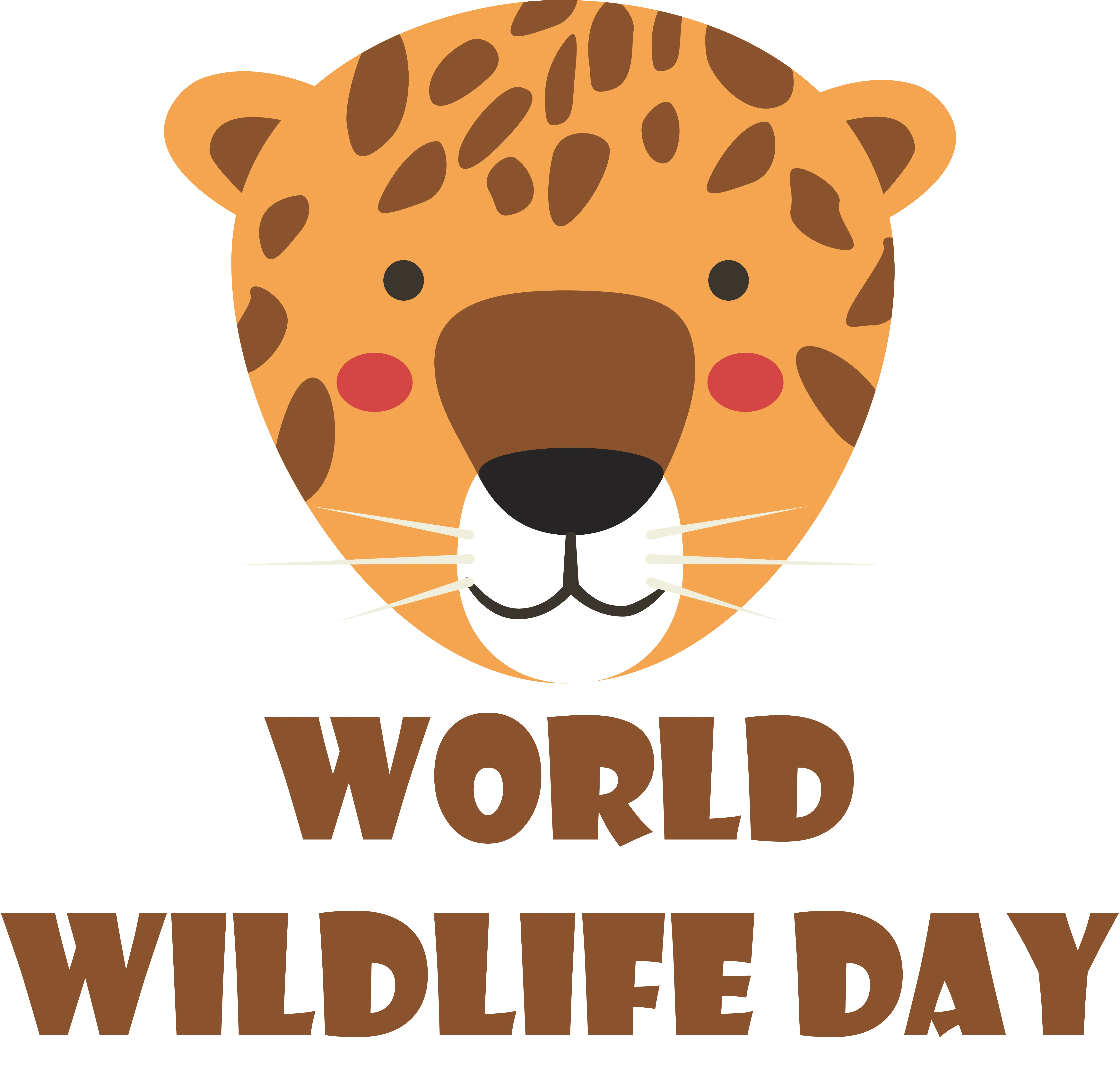 World Wildlife Day Leopard Design Illustration