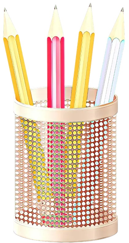 Colored Pencils in Metallic Holder