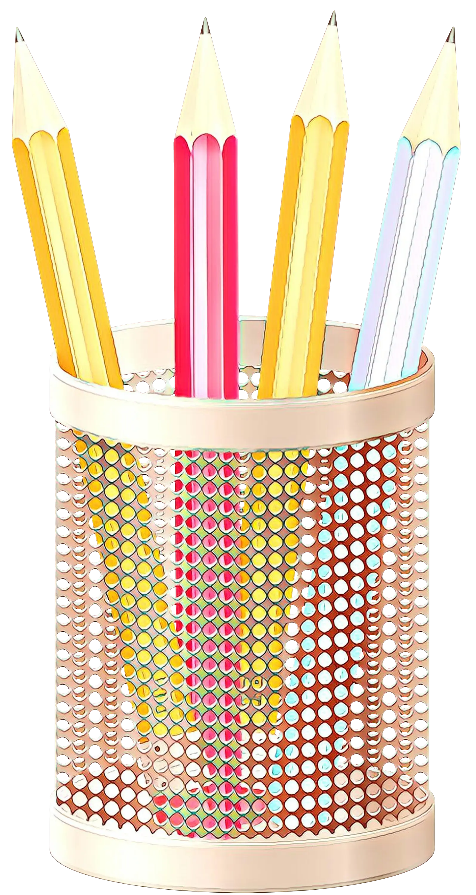 Colored Pencils in Metallic Holder