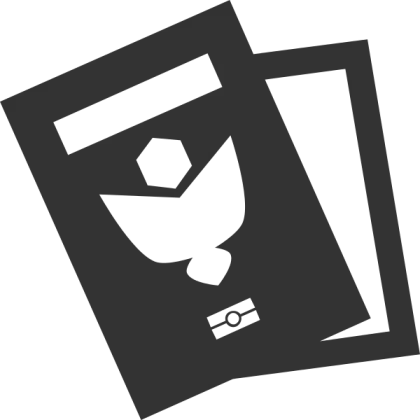 Black and White Passport Icon
