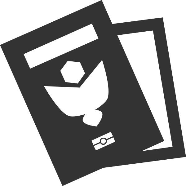Black and White Passport Icon