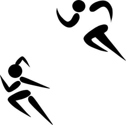 Runners Silhouette in Movement