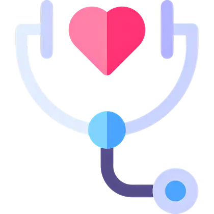 Stethoscope with Heart Icon for Healthcare