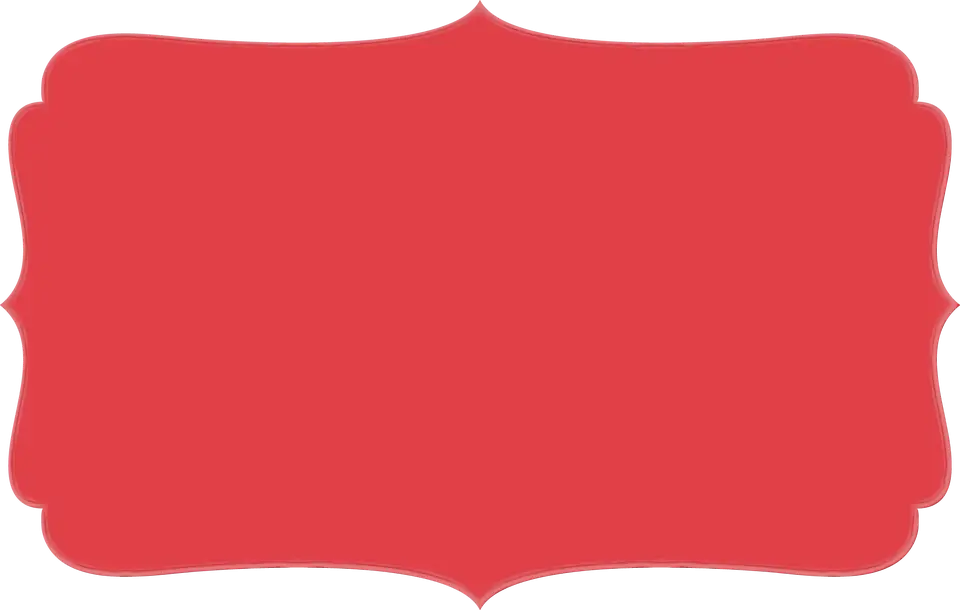 Red Blank Decorative Label Design