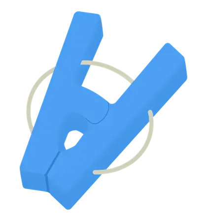 Blue Clothespin for Hanging Clothes
