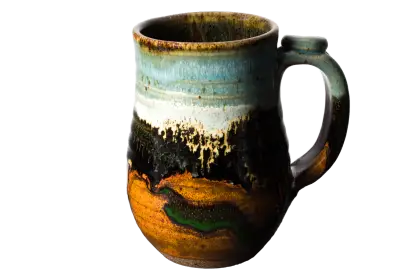 Artistic Ceramic Mug with Glaze