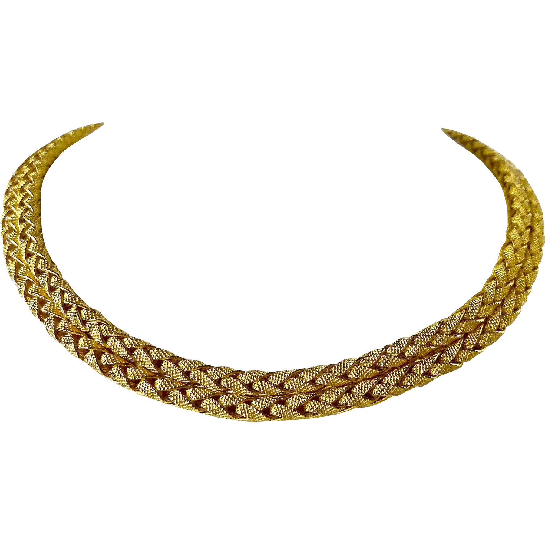 Elegant Braided Gold Necklace