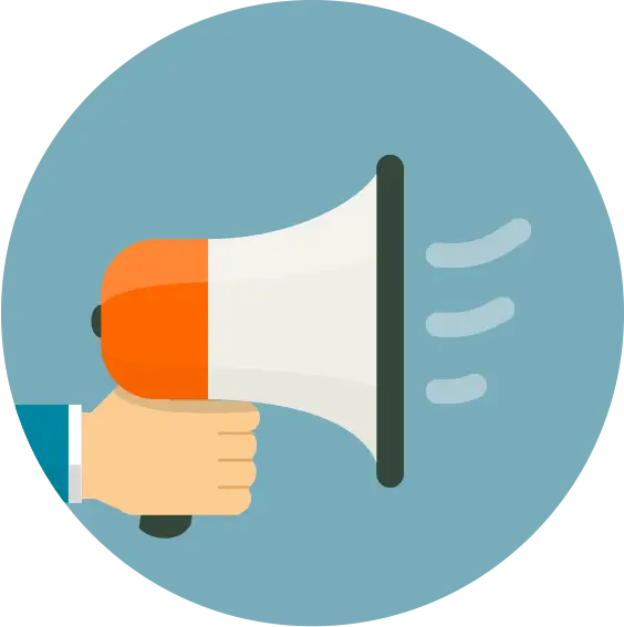 Hand Holding a Megaphone Icon