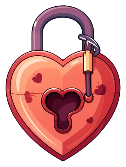 Romantic Heart-Shaped Padlock Design