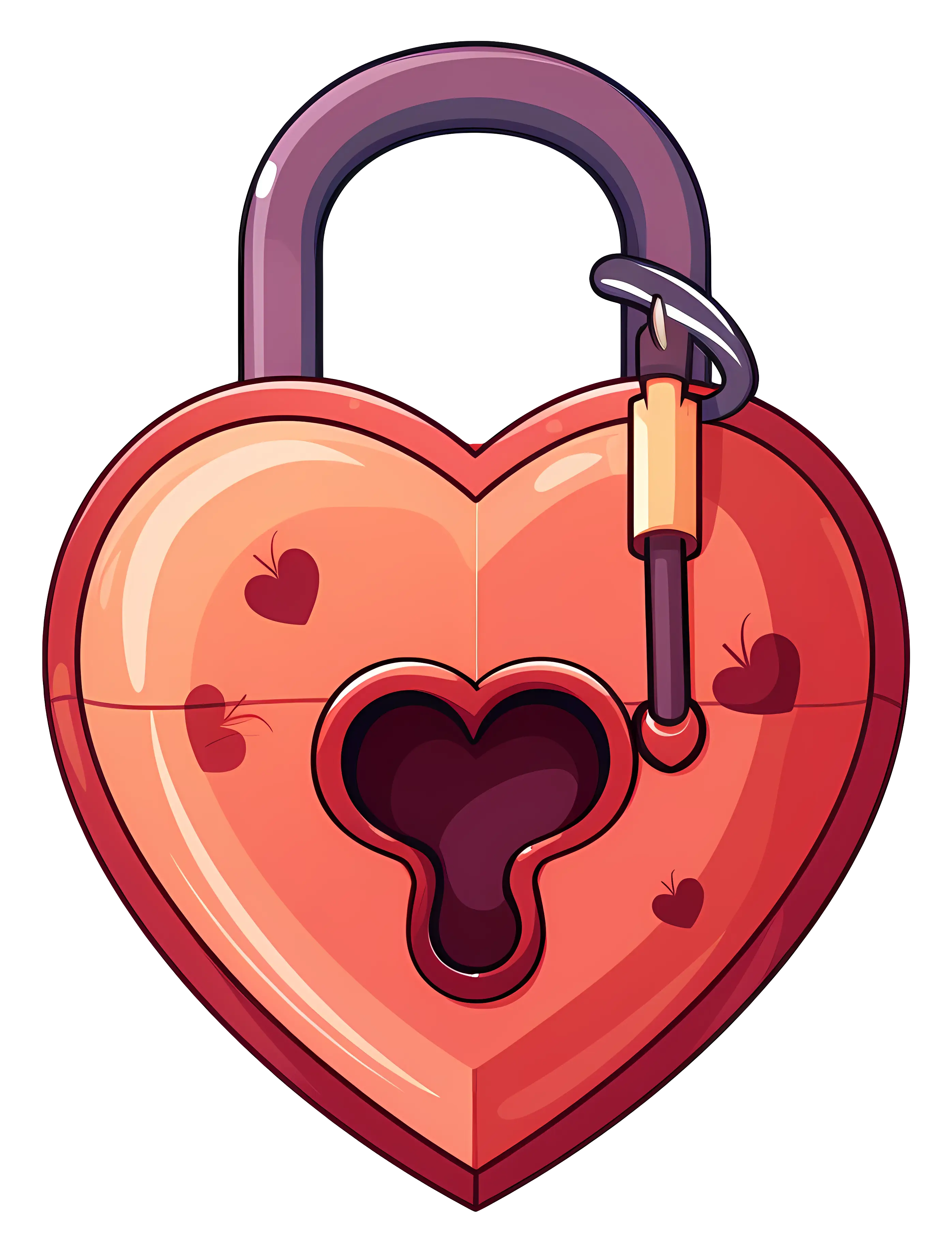 Romantic Heart-Shaped Padlock Design