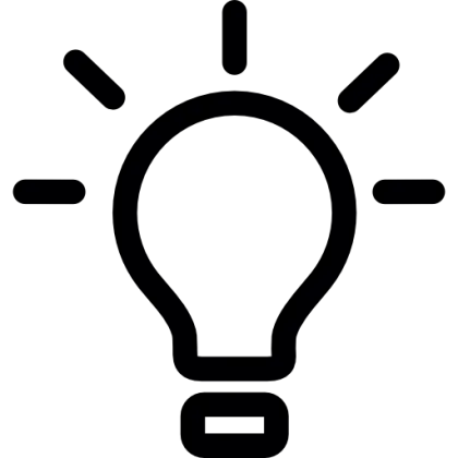 Light Bulb Icon for Ideas