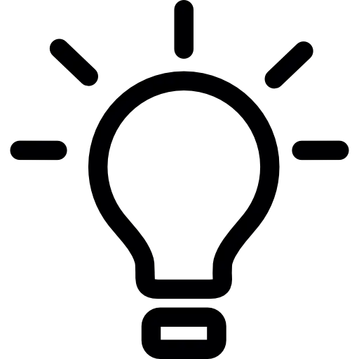 Light Bulb Icon for Ideas