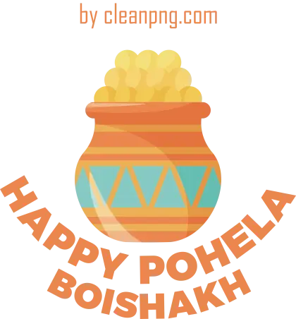 Happy Pohela Boishakh Pot Illustration