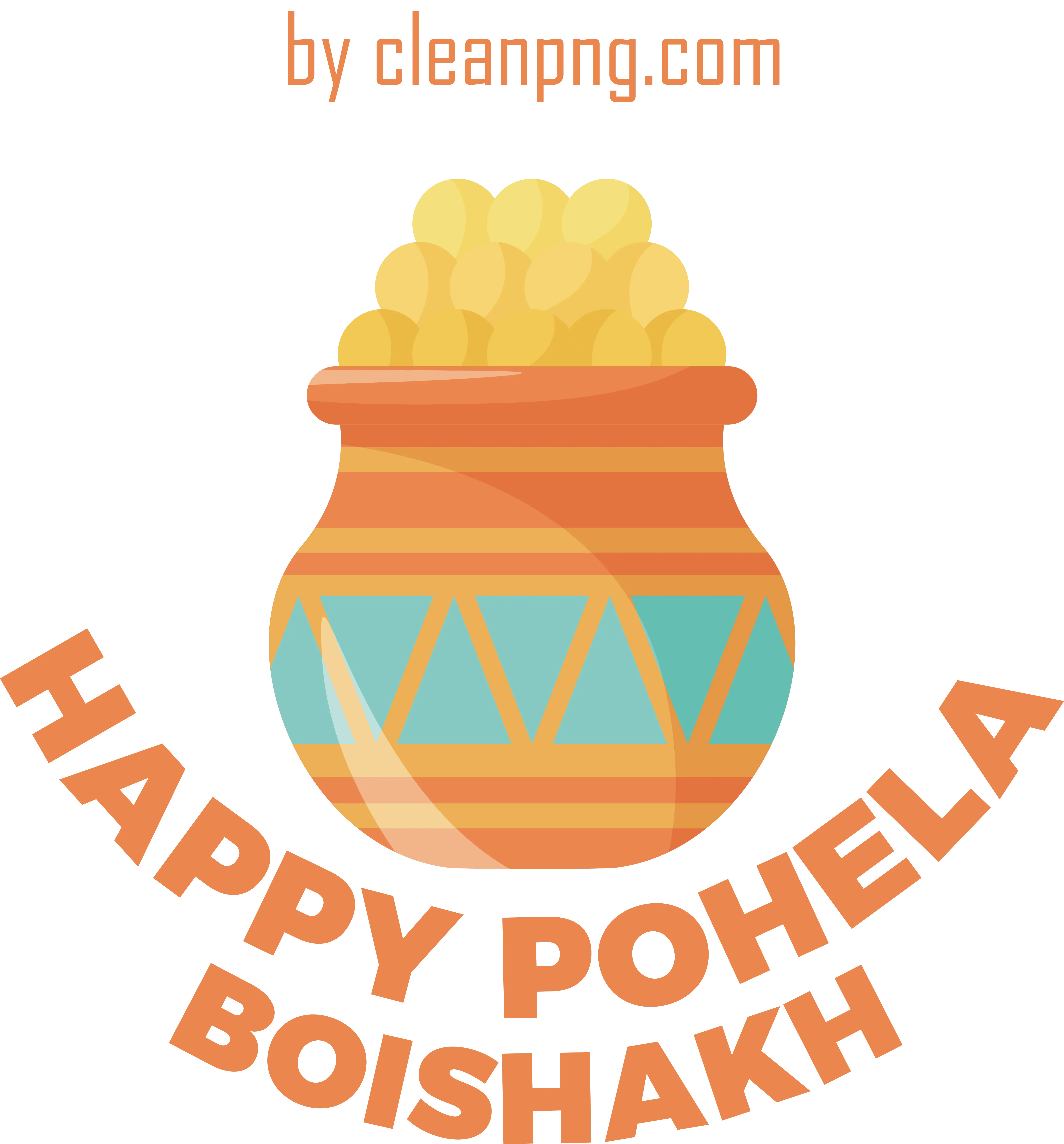 Happy Pohela Boishakh Pot Illustration
