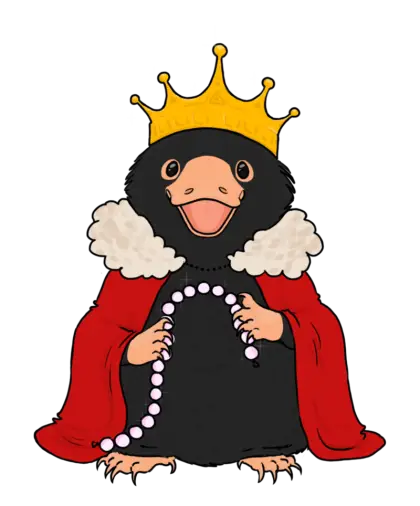 Cartoon Animal King with Crown