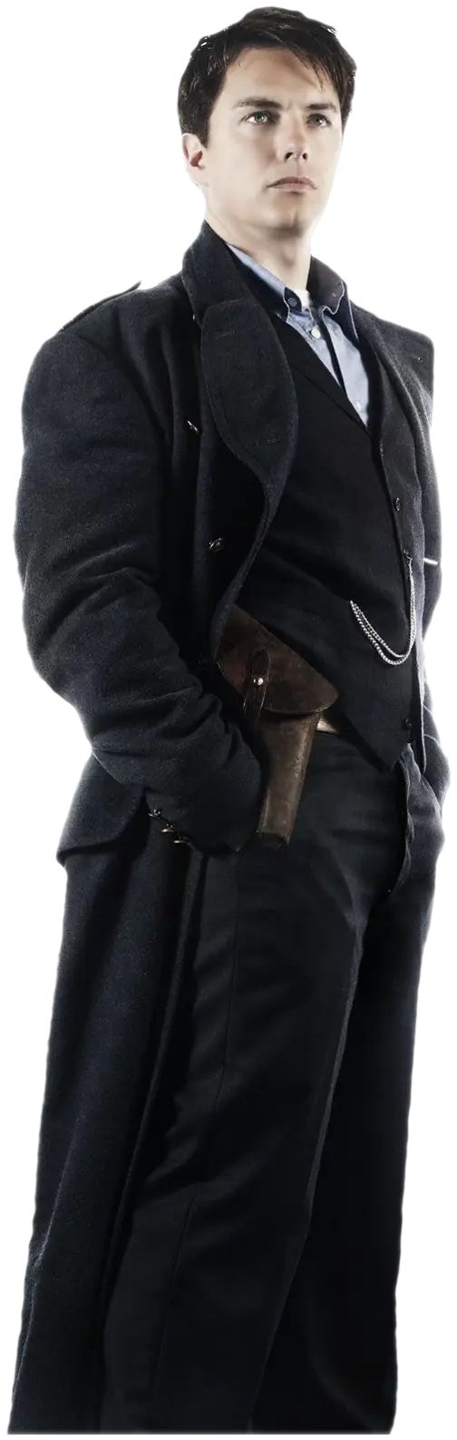 Man in Long Coat and Vest