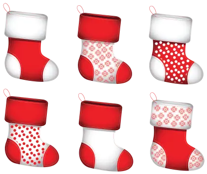 Festive Red and White Christmas Stockings