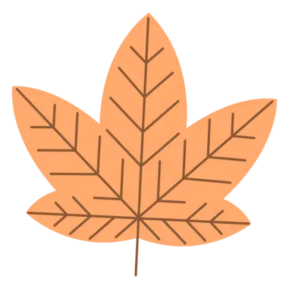Autumn Leaf Illustration for Fall Theme