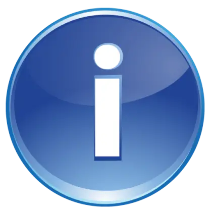 Blue Information Icon for Help and Support