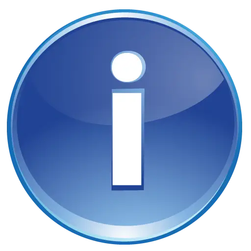 Blue Information Icon for Help and Support