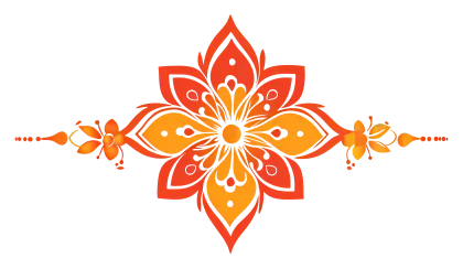 Orange Floral Pattern