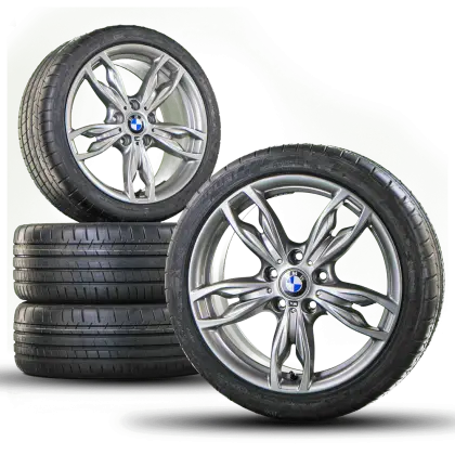 Stack of Car Wheels with Stylish Rims