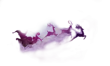 Magical Santa Sleigh with Reindeer