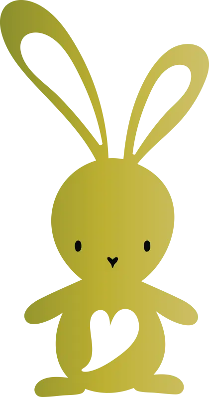 Golden Bunny Illustration