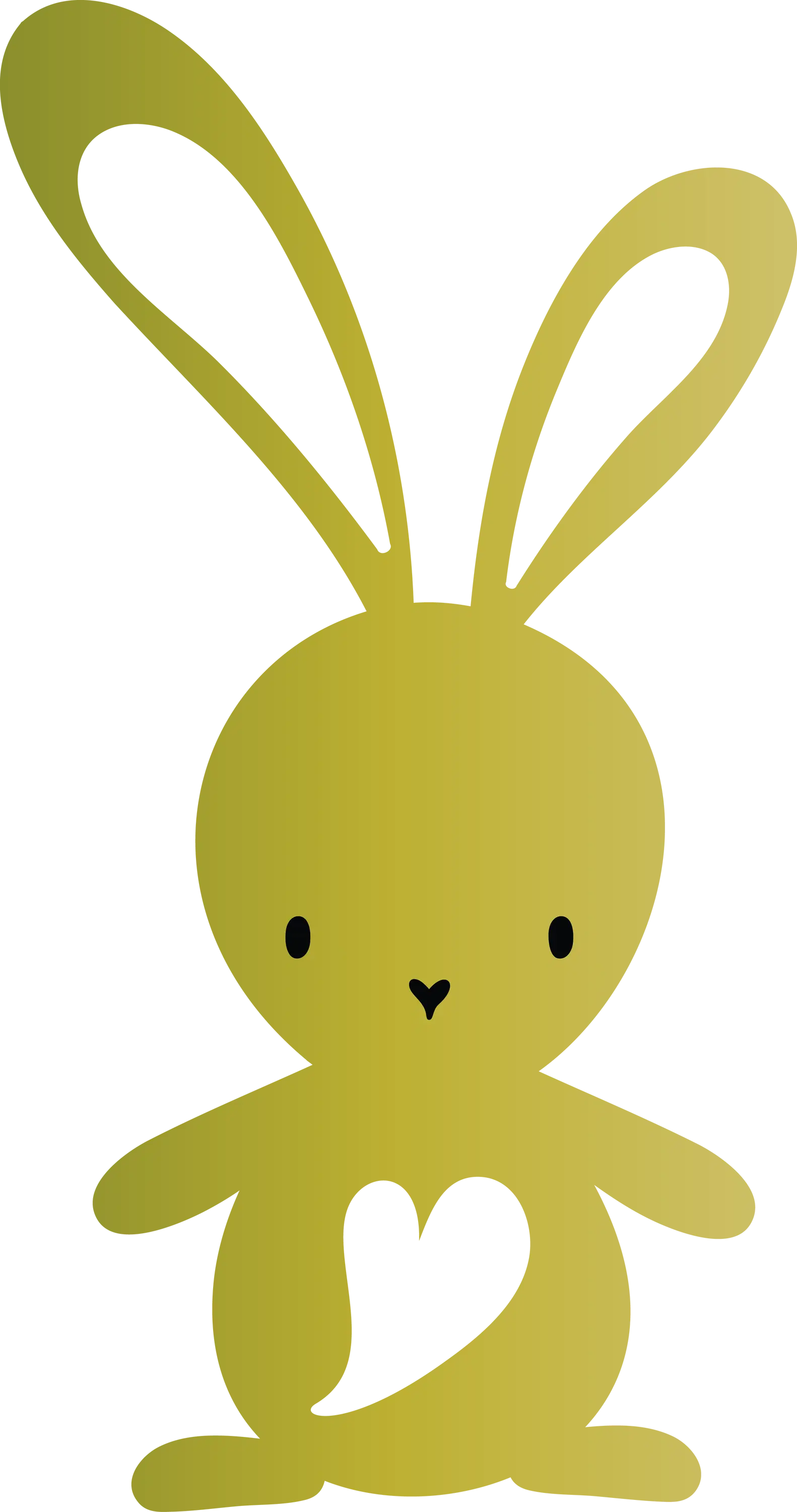 Golden Bunny Illustration