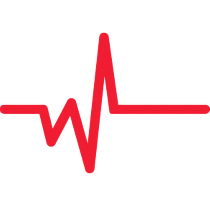 Red Heartbeat Medical Illustration