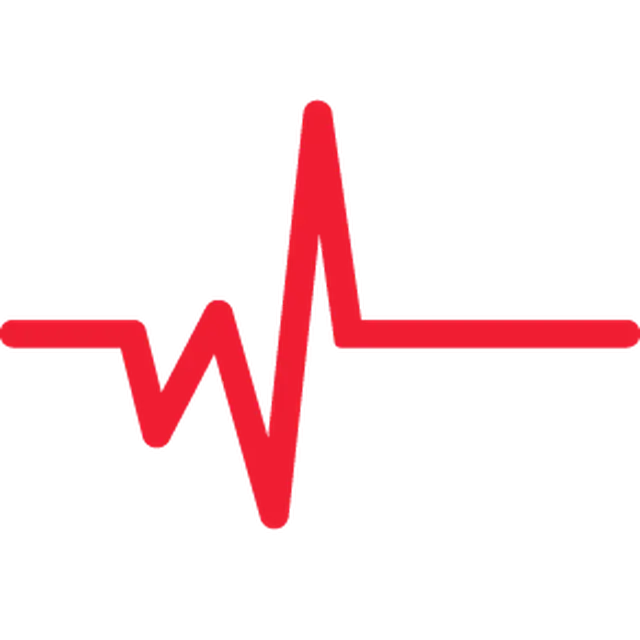 Red Heartbeat Medical Illustration
