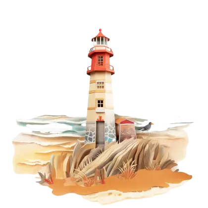 Coastal Lighthouse Illustration