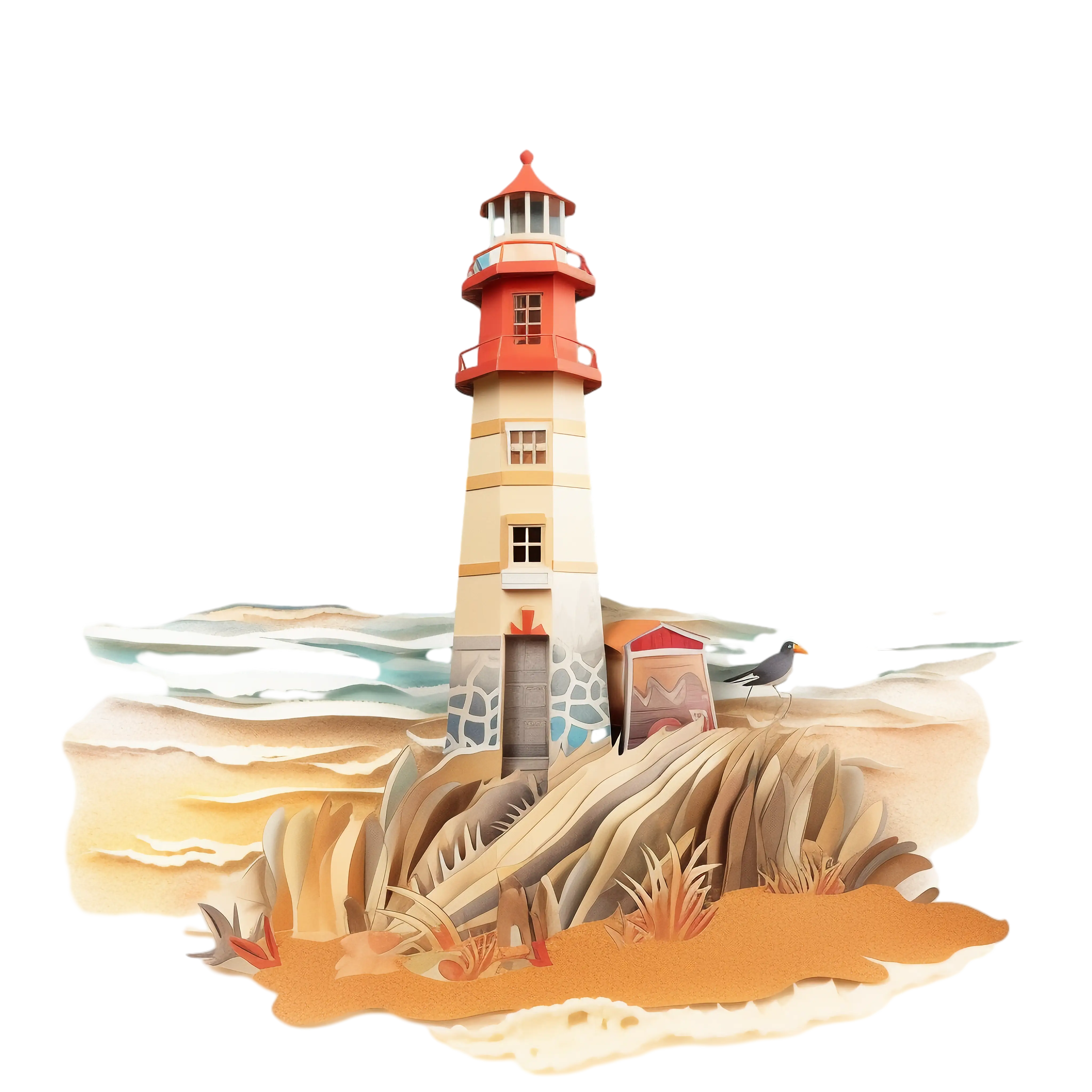 Coastal Lighthouse Illustration