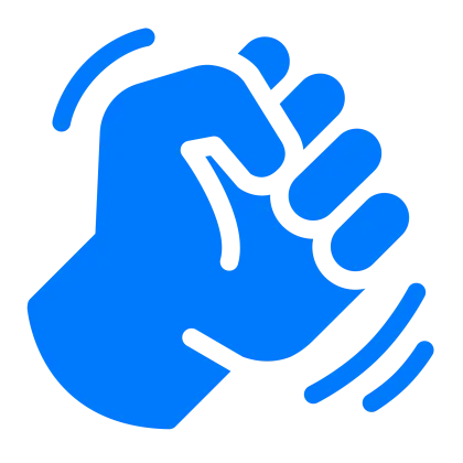 Blue Fist Symbol of Strength and Unity
