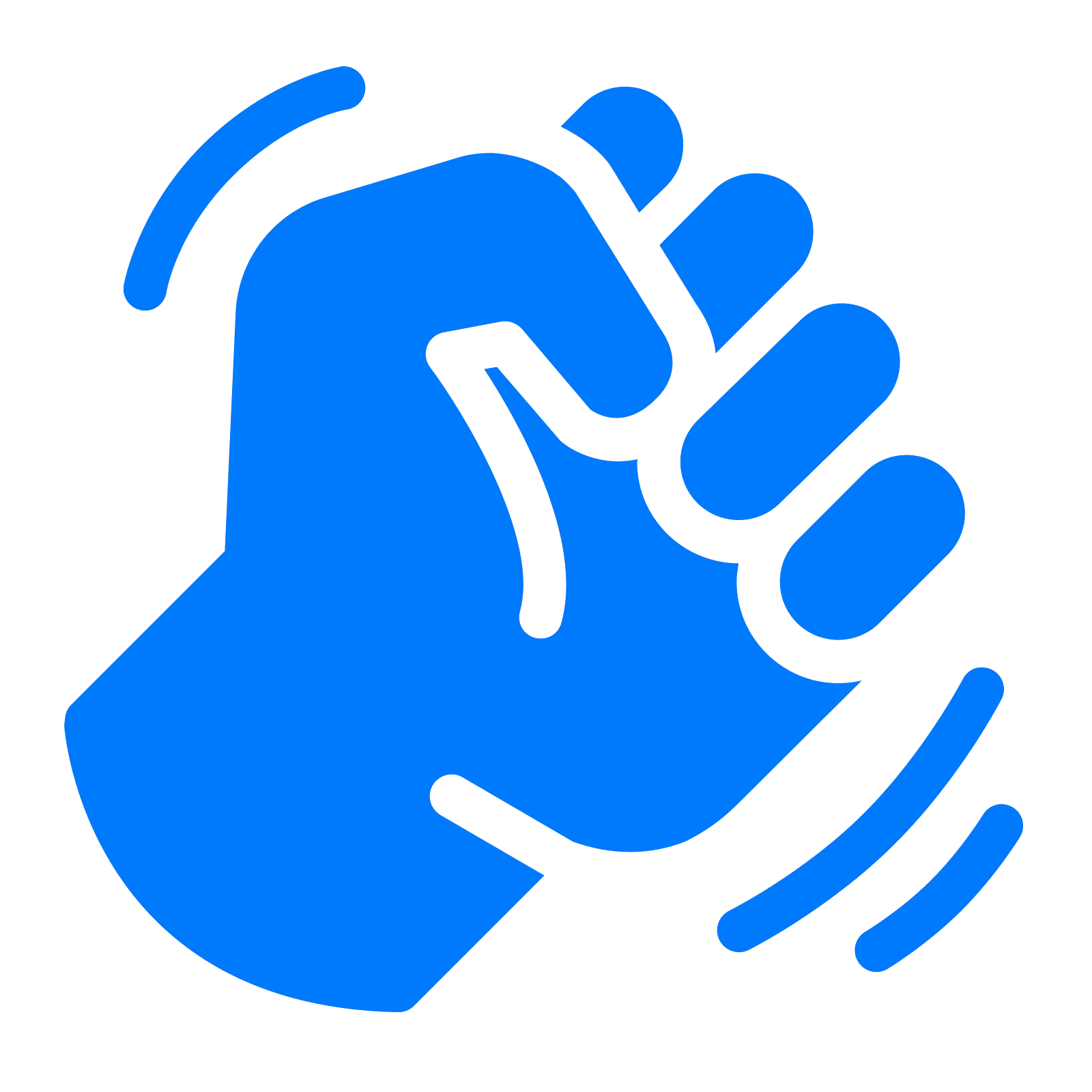 Blue Fist Symbol of Strength and Unity